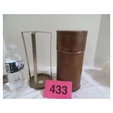 Ww1 Copper Military Map Or Document Tube Scope