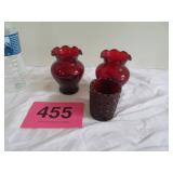 Ruby Red Tea Light Or  Tooth Pick Holder