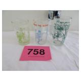 53 Welch Howdy Doody,Jack and Jill,Reggie Glasses