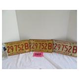 70S License Plates