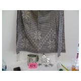 Vtg Apron And Aluminum Cookie Cutters