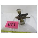 Vtg Glass Door Knobs Set