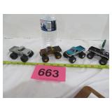 Metal Green Light 1:64 Scale Monster Trucks