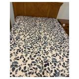 Queen Size Blue Leaf Design Comforter