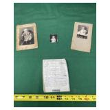 Black & White Cabinet Cards with Photos and 1942