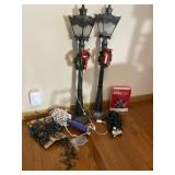 Christmas Lights and Plastic Street Lamps One