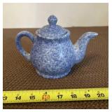 Vintage Blue and White Speckled Spongeware