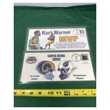 Kurt Warner and St. Louis Rams Envelopes in