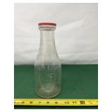 One Quart Flora Pure Milk Glass Jar