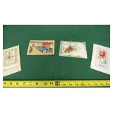Embroidery Silk with Vintage Postcards