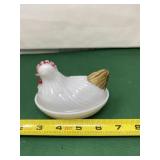 White Milk Glass Hen on a Nest