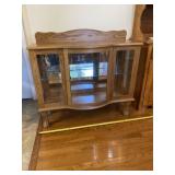 Broyhill Oak Display Cabinet with Caw Feet and