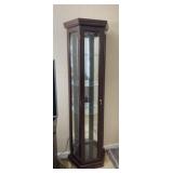Cabinet with Glass Shelves & Lighted Display