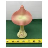 Mini Fenton Rose on Burmese Vase
