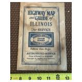 Illinois Highway Map from 1914