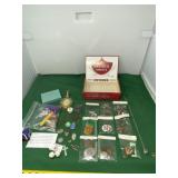 Swisher Sweet Cigar Box with Tokens, Necklaces,