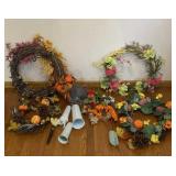 Turkey Figurine, Wreaths and Grave Flower