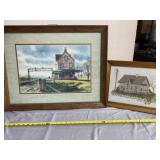 Framed Railroad Print with Fancy Depot picture
