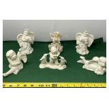 Snow Bunnies Angel Figurine