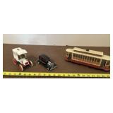 Old Toy Cars with Rail Car