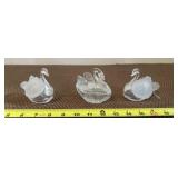 Swan Ornaments and Small Swan Candy Dish