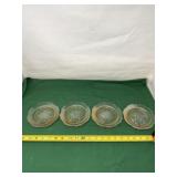 Jeanette Glass Iris & Herringbone Plates