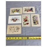 Embroidered and Embossed Vintage Postcards