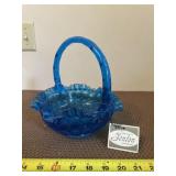 Fenton Thumbprint Glass Basket