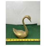 Solid Brass Swan Decor