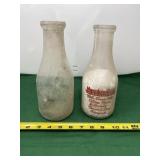 Two Meadow Gold Milk Jars
