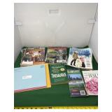 History Books, IL Map and Magazines.
