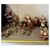 Santa and Christmas Decorations with Tote and Lid