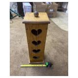 Heart Wood Toliet  Paper Holder