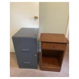 Two Draw Metal Filing Cabinet Without Key and
