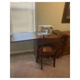Rotary Electric Sewing Machine with Cabinet, all