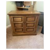 Pecan Wood Sewing Cabinet Measures 30 Inches Wide