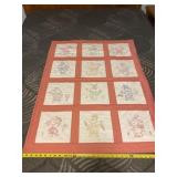 Handmade Baby Crib Quilt Measures 32 x 42
