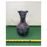 Imperial Loganberry Carnival glass vase in pearl
