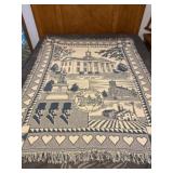 Old Stare Capitol Tapestry Throw Measures 48 x 64