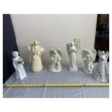 Light Up and Ceramic Angel Figurines.