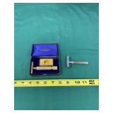 Gillette Gold Plated Razor in Case with Single