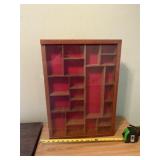 Wood Shadow Box with Glass Piece that Does Not