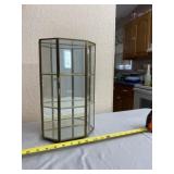 Glass and Brass Hanging Shelf