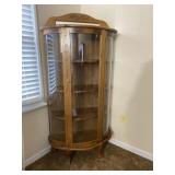 Oak and Glass Curio Cabinet