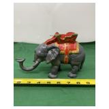 Mechanical Cast Iron Elephant Coin Bank