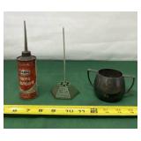 Silver Plated Sugar Bowl, Texaco Home Lubricant