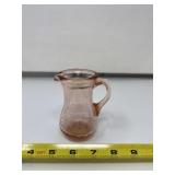 Crackle Glass Pitcher Mid Century Modern