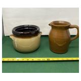 Stoneware Pitcher Crock Handmade and Stoneware
