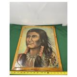 1986 Native American Portrait Wall Clock