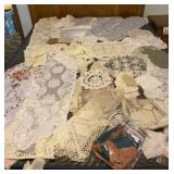 Doileys and Table Runners with Tote and Lid.